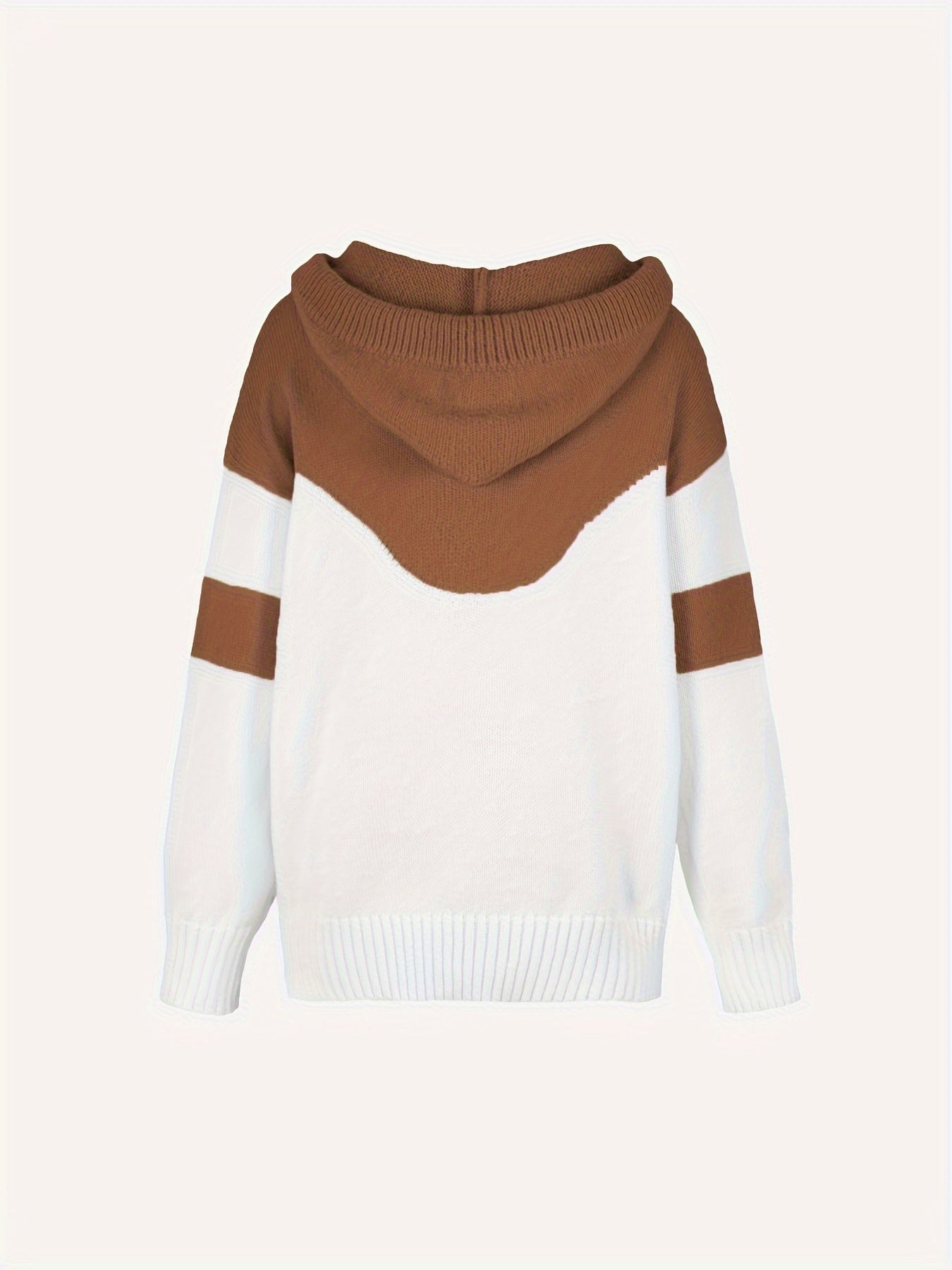 Abrikoos Colorblock Kapuzenpullover – Mila