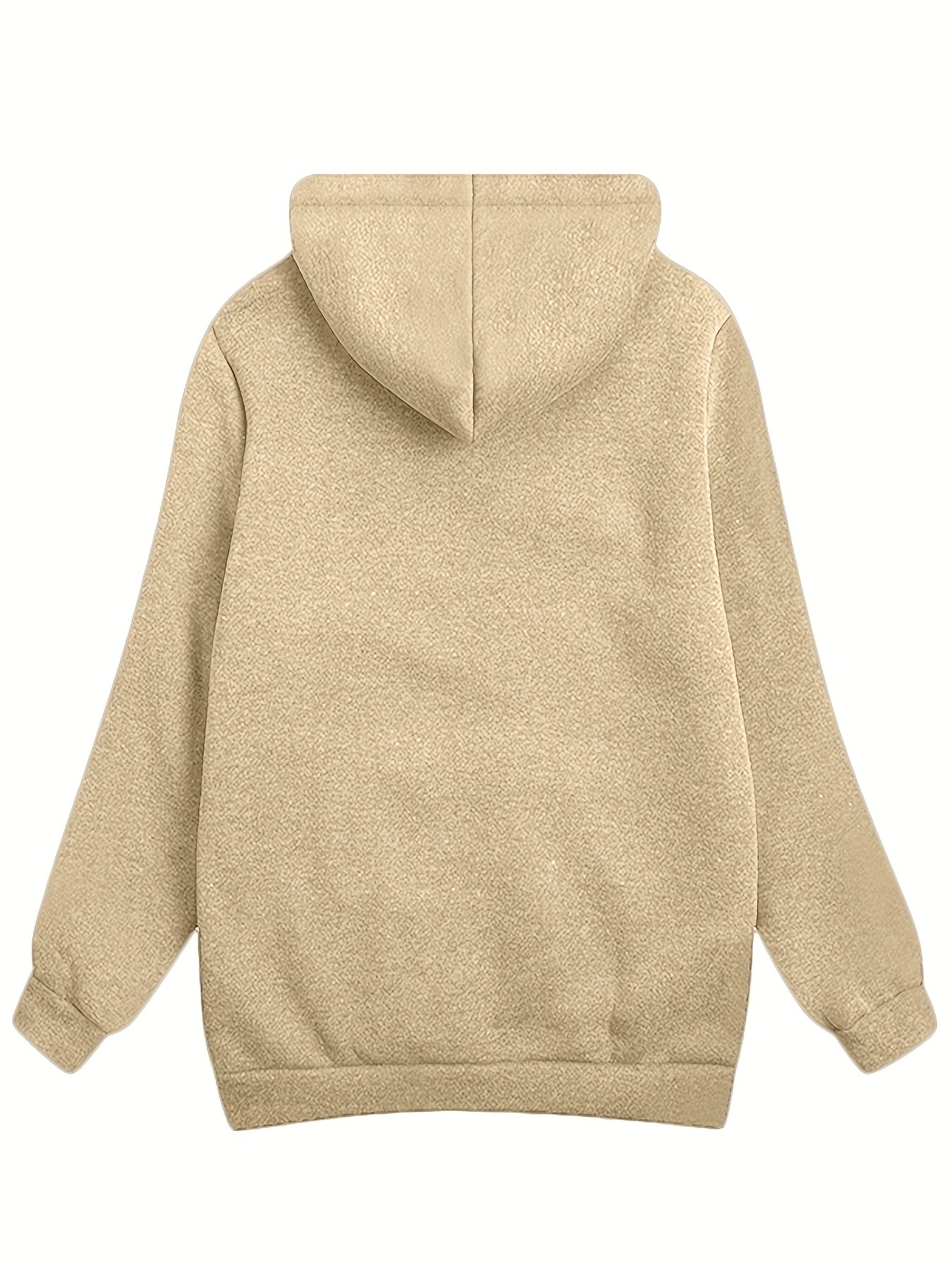 Zwarte Fleece Gevoerde Hoodie Jas - Zoe