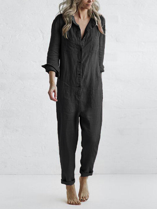 Olijfgroene Casual Jumpsuit - Sofia