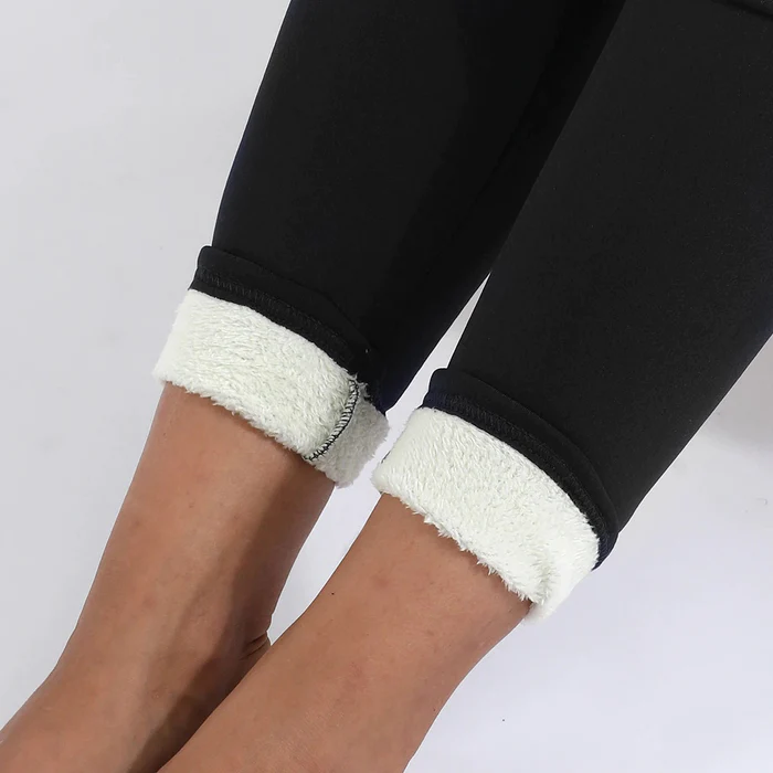 Zwarte Thermo Legging met Fleece Voering - Lisa