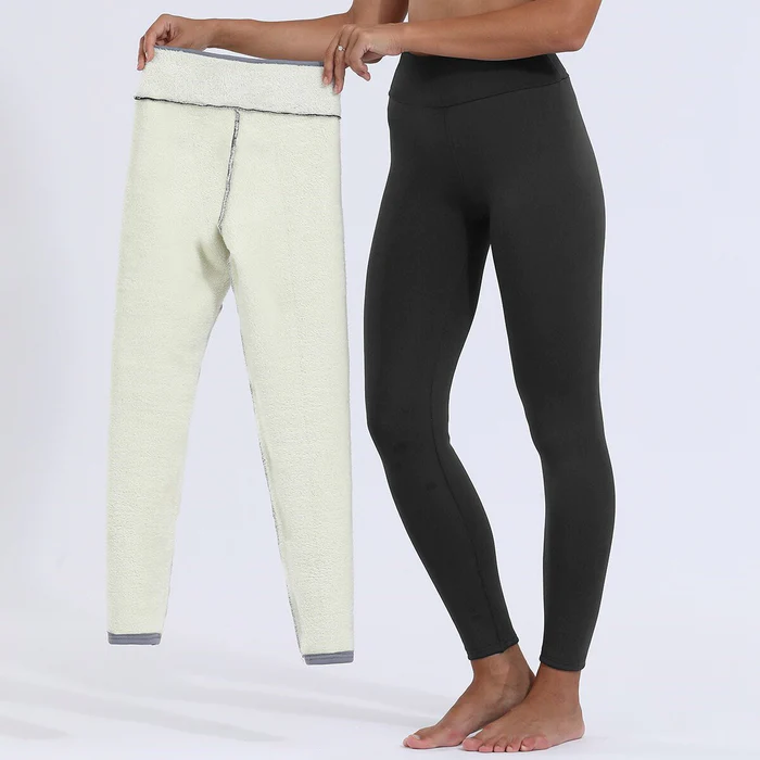 Zwarte Thermo Legging met Fleece Voering - Lisa