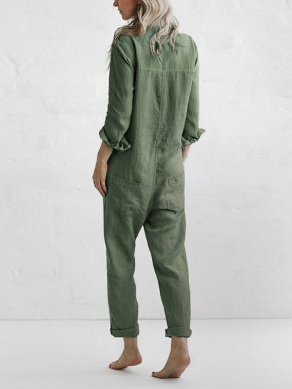 Olijfgroene Casual Jumpsuit - Sofia