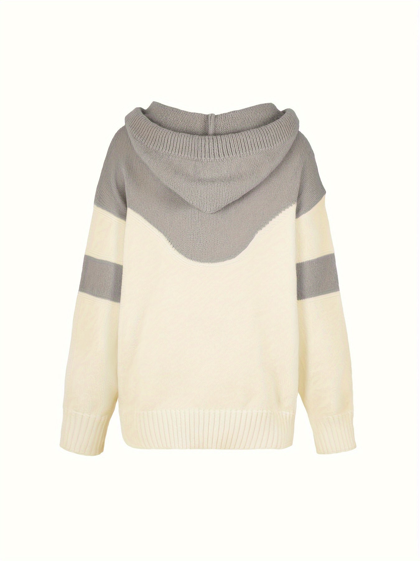 Abrikoos Colorblock Kapuzenpullover – Mila