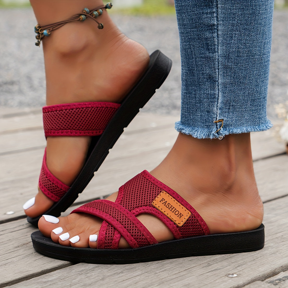 VICTORIA | Mesh Instapsandalen voor Dames