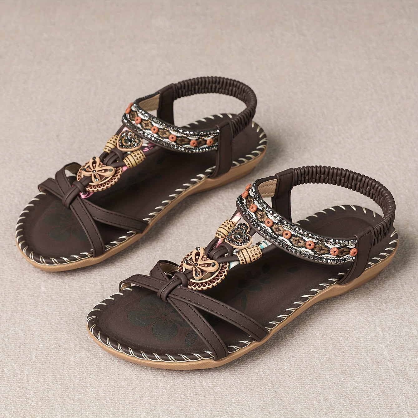 VIVIAN | Platte Sandalen met Strass Vlinder voor Dames