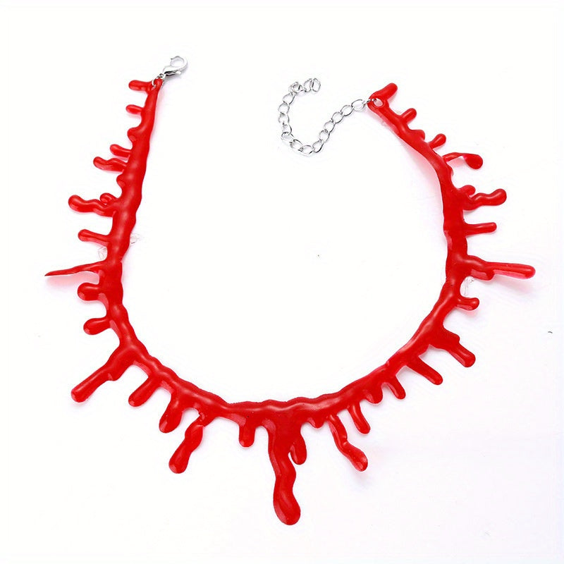 Halloween horror bloeddruppel choker