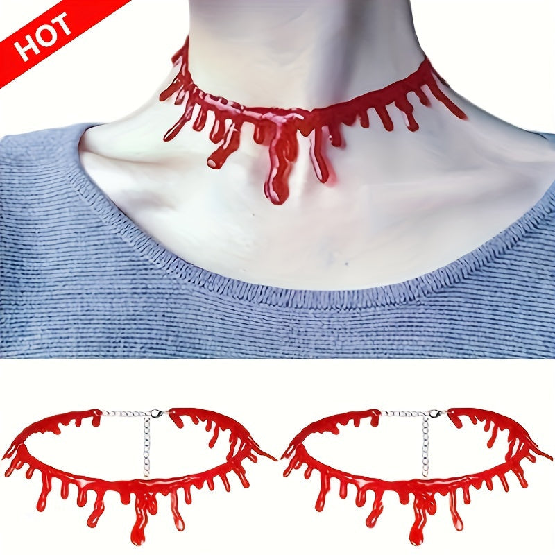 Halloween horror bloeddruppel choker