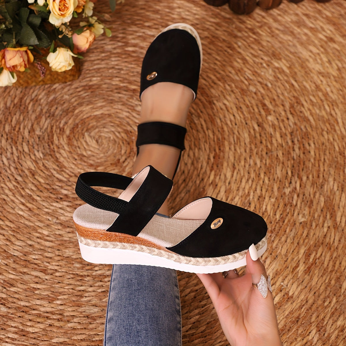 WHITNEY | Casual Sandalen in Effen Kleur voor Dames