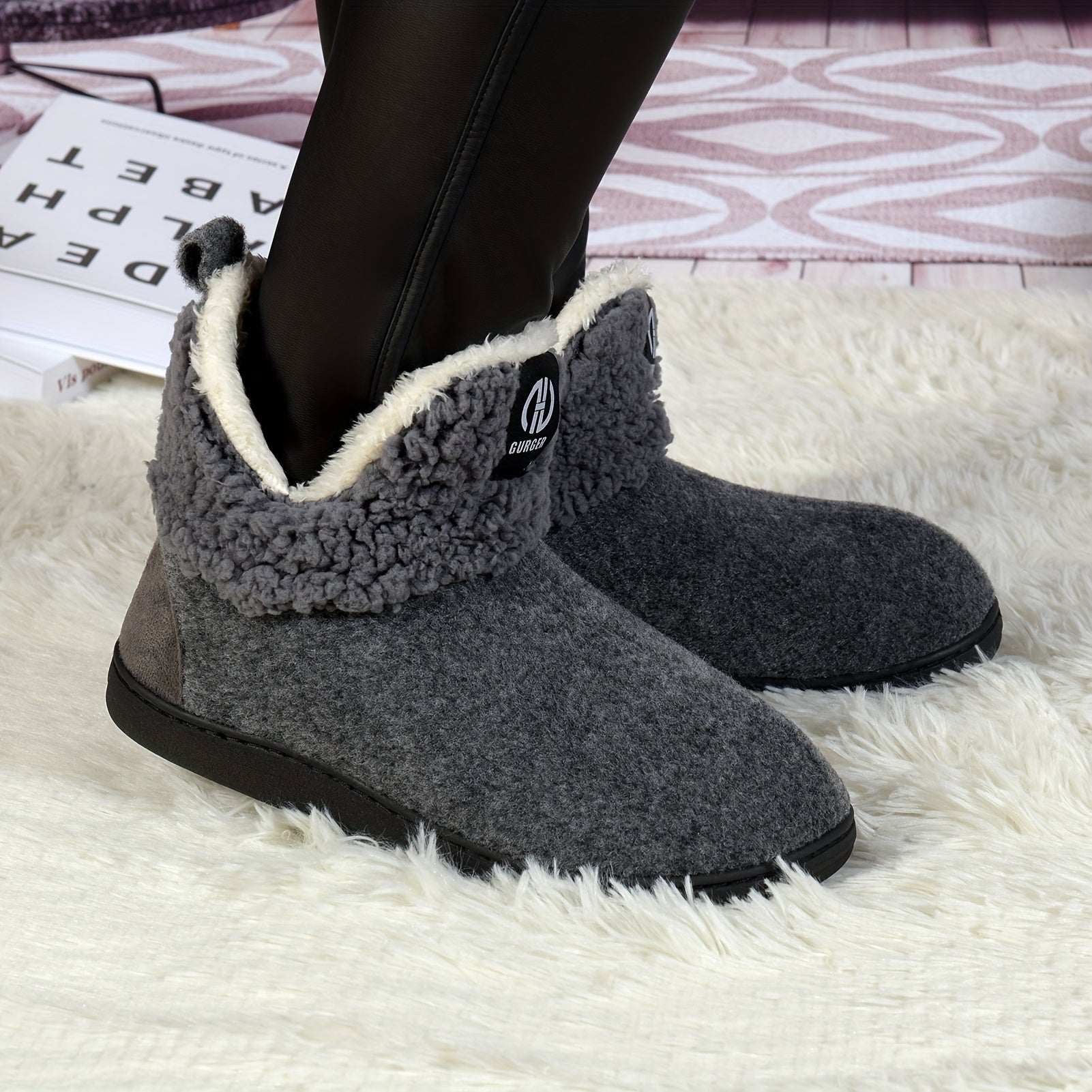 Gezellige fleece pantoffel enkellaarsjes voor maximaal comfort