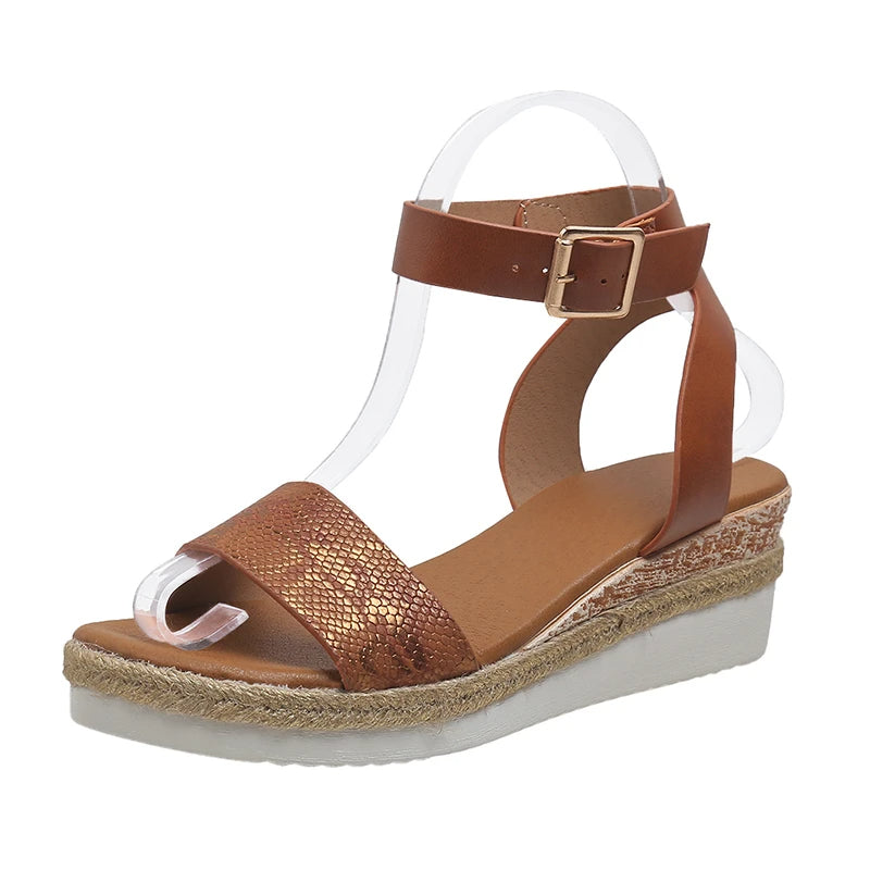 SANDRA | Open riem ontwerp platte zool dames sandalen