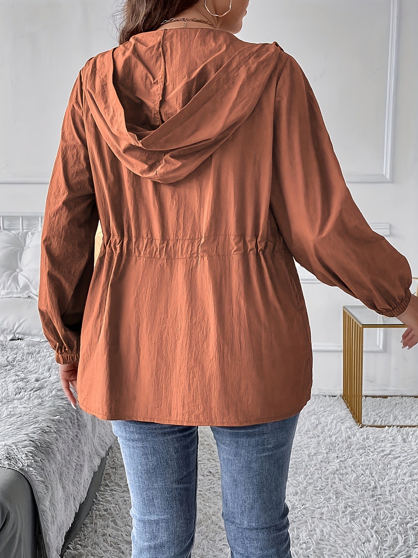 Chique jas met capuchon in plus size - Lena