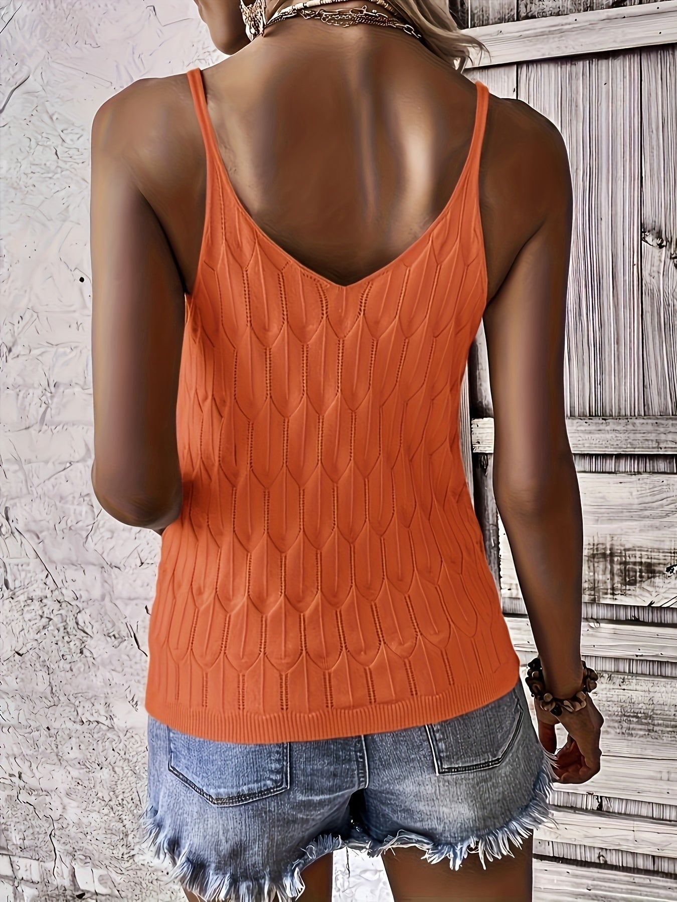 PAULA | Effen kleur gebreide cami top