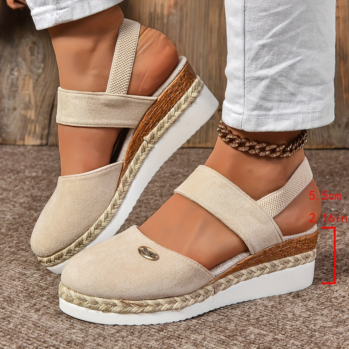 WHITNEY | Casual Sandalen in Effen Kleur voor Dames