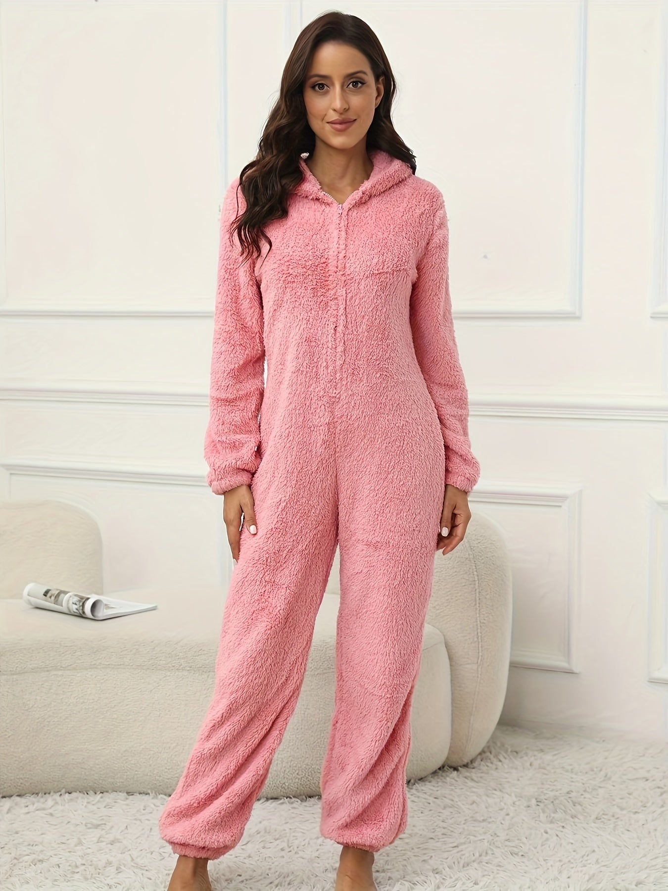 Effen Fluffy Capuchon Lounge Overall