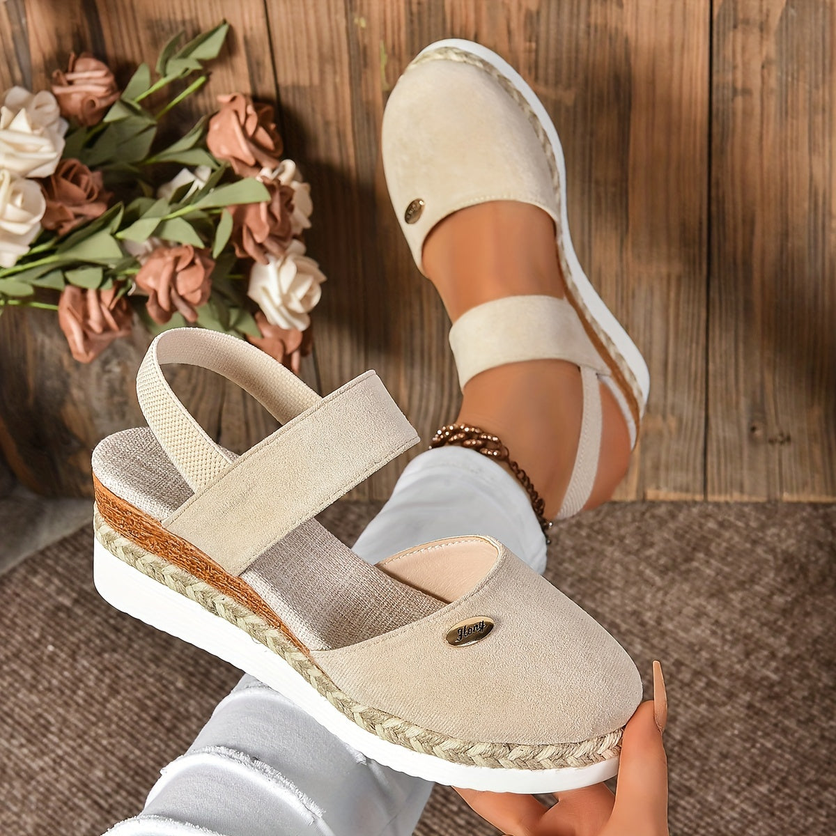 WHITNEY | Casual Sandalen in Effen Kleur voor Dames