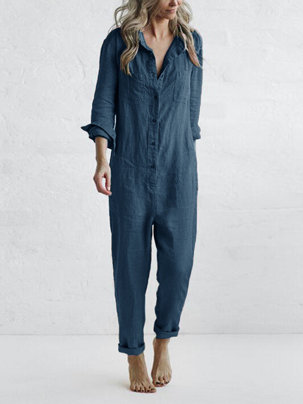 Olijfgroene Casual Jumpsuit - Sofia