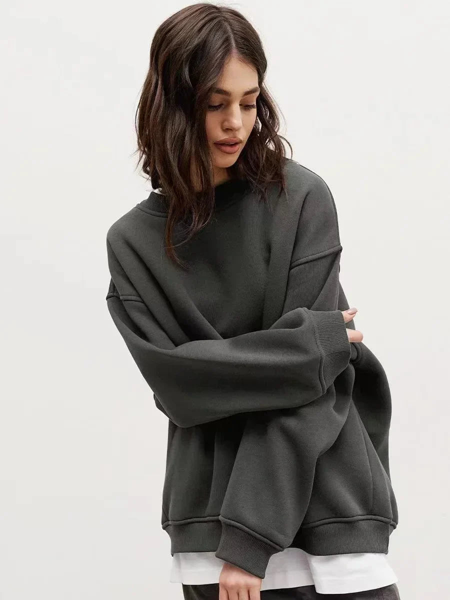 Donkergrijze Oversized Pullover - Luisa