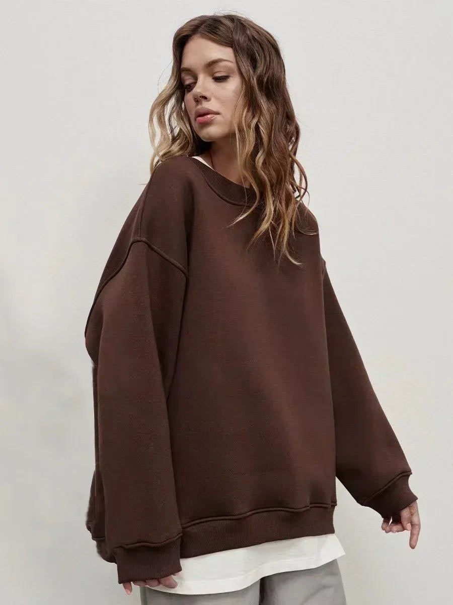 Donkergrijze Oversized Pullover - Luisa