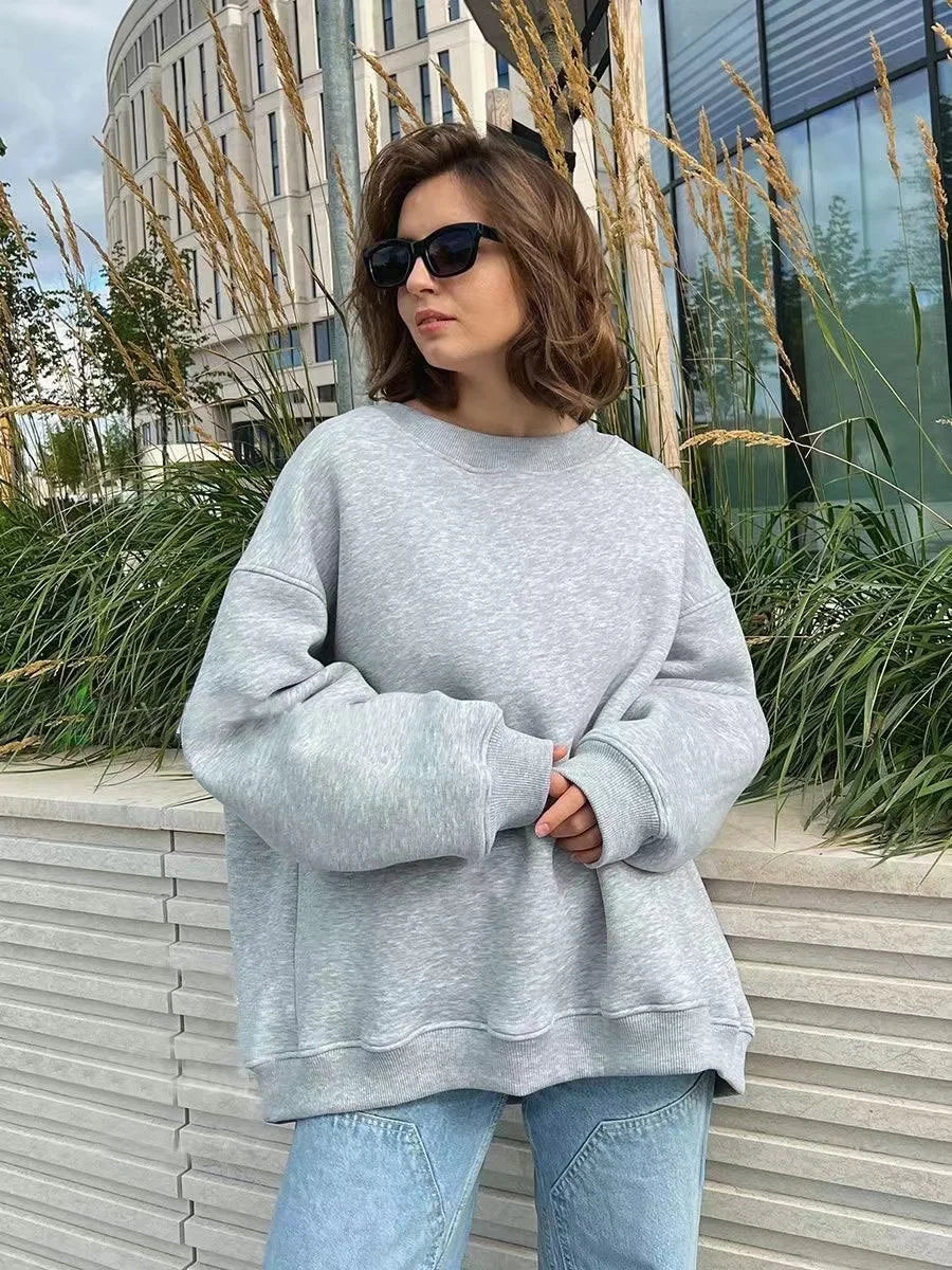 Donkergrijze Oversized Pullover - Luisa