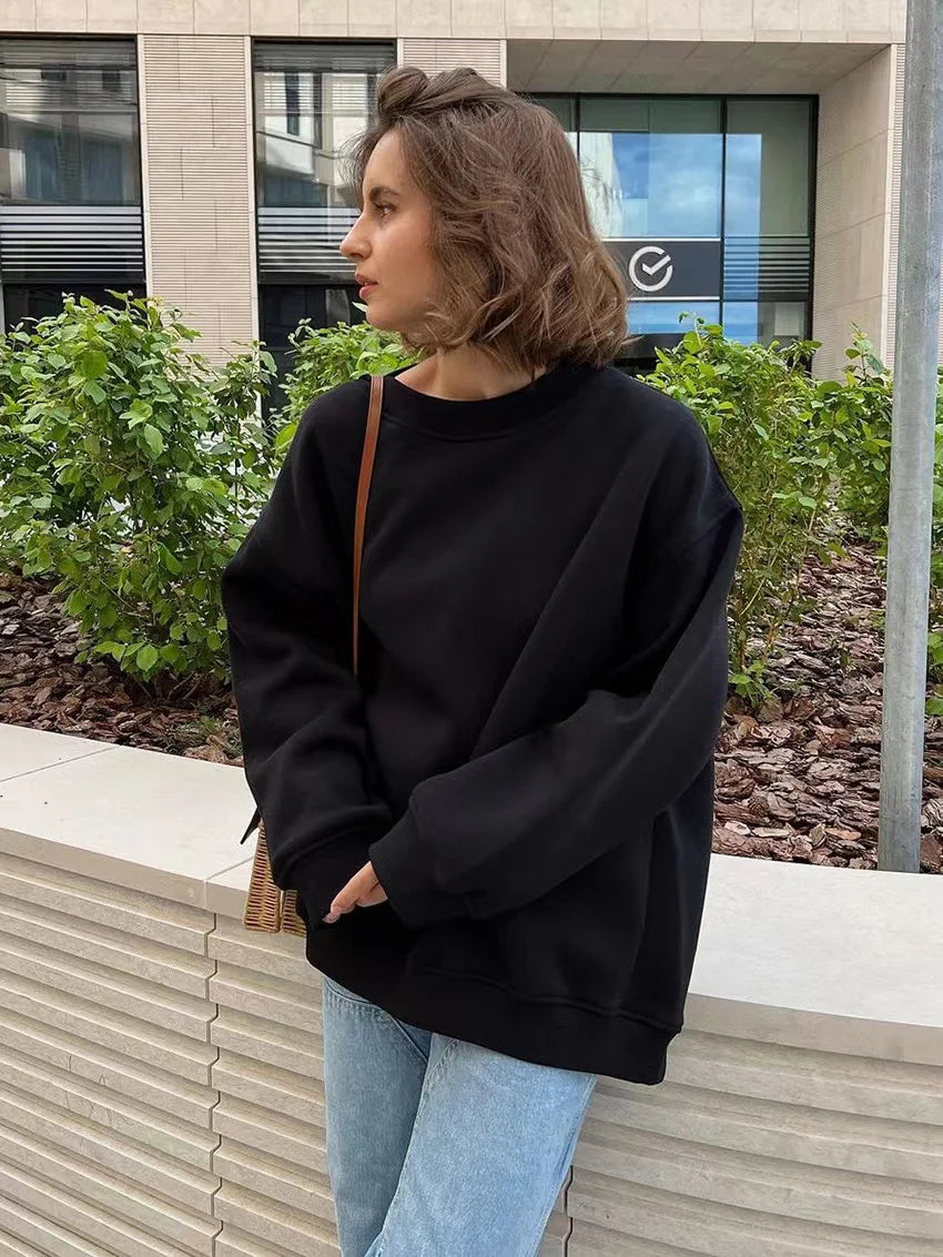 Donkergrijze Oversized Pullover - Luisa