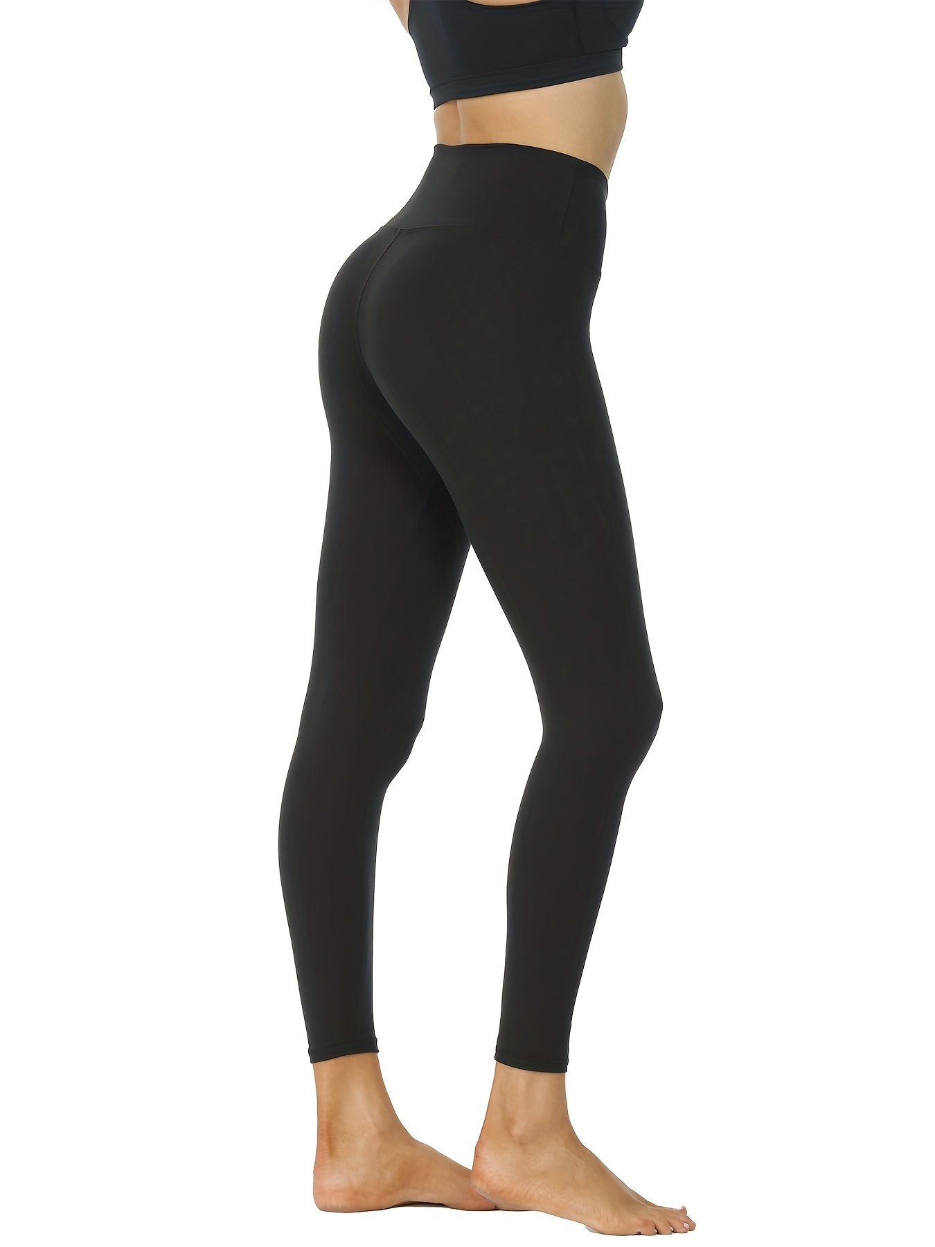 Zwarte Gevoerde Warme Leggings - Sofia