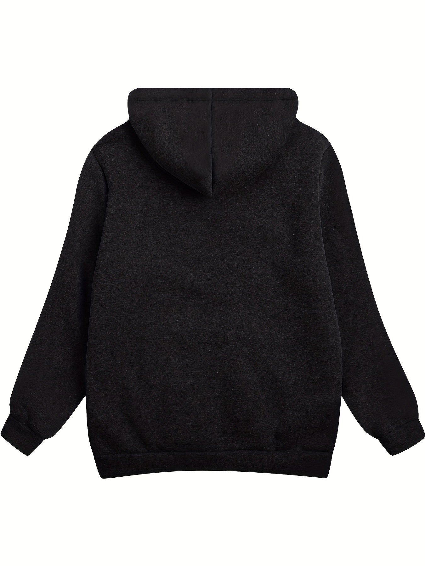 Zwarte Fleece Gevoerde Hoodie Jas - Zoe