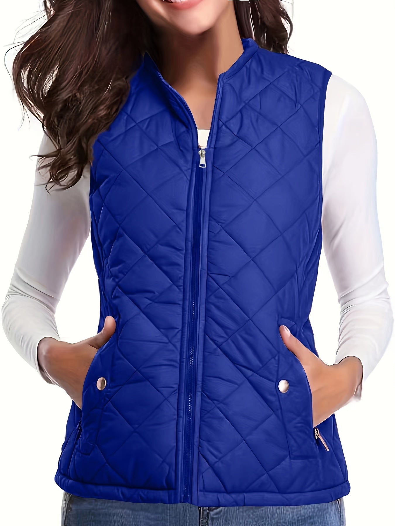 Roze gewatteerd vest - Mila