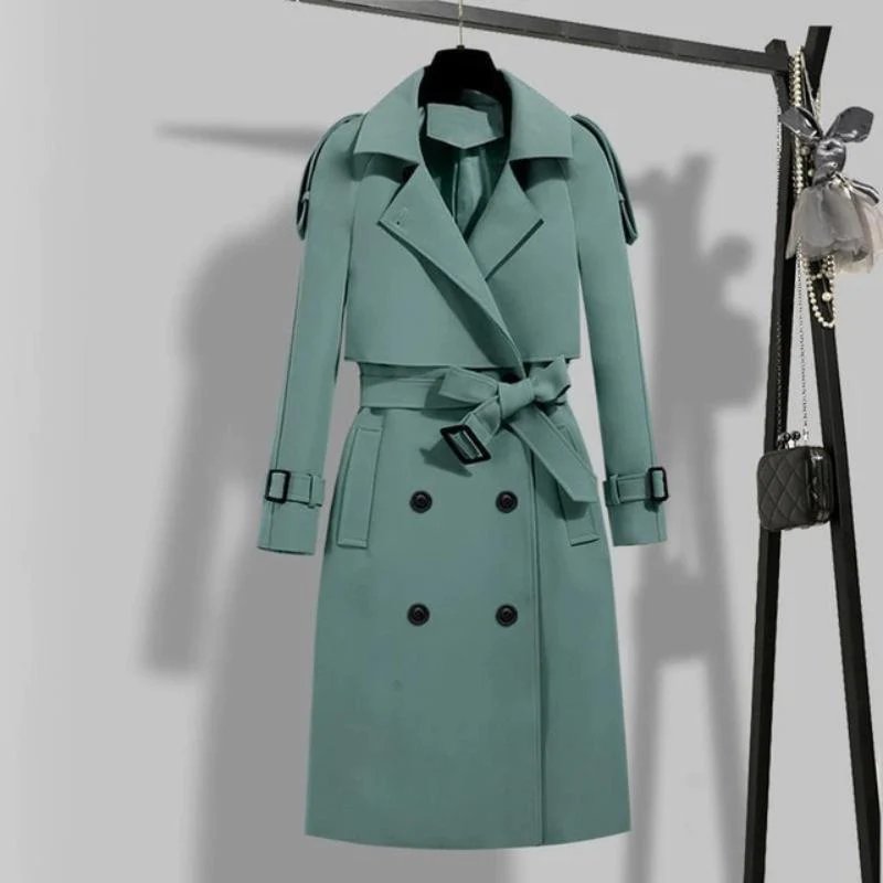 Zwarte Trenchcoat met Ceintuur - Lena