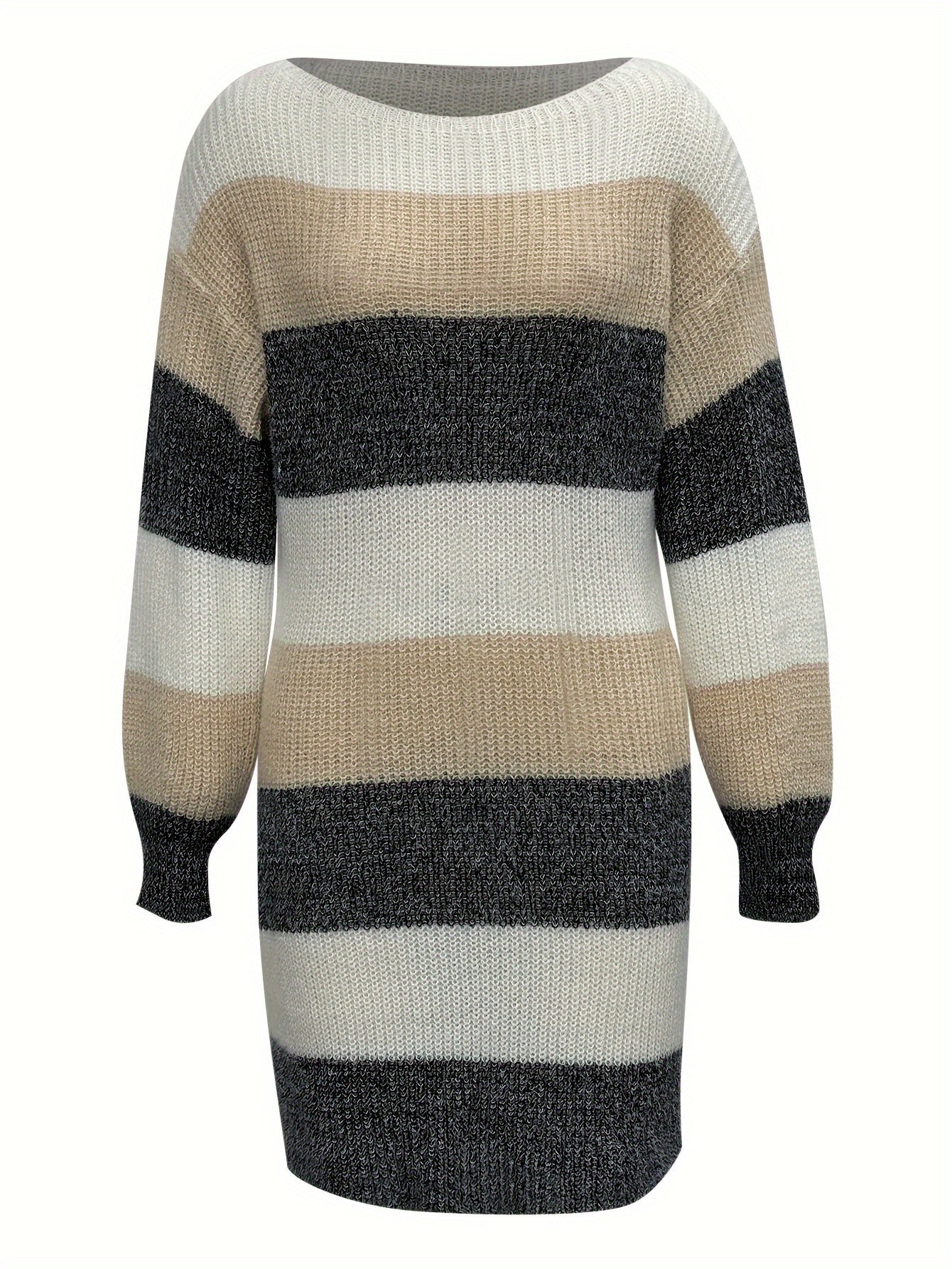 Gebreide jurk met fleece-effect