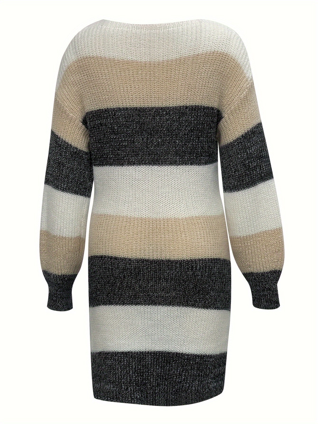 Gebreide jurk met fleece-effect