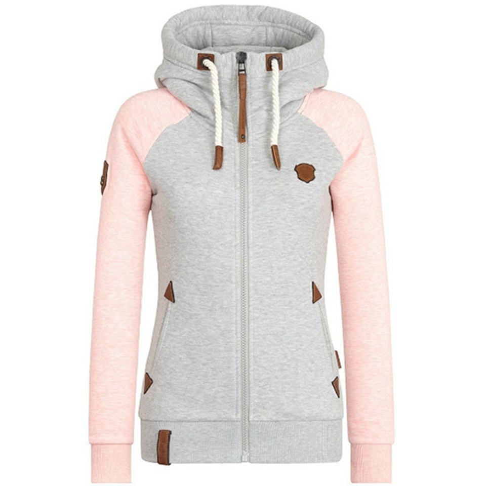 Roze Slim Fit Hoodie - Emma